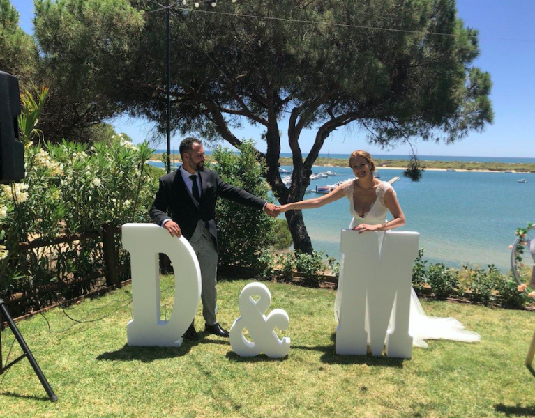 Letras de corcho plas evento huelva boda